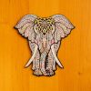 Elefánt - egyedi mintás fa puzzle