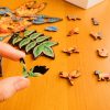 Zsiráf - egyedi mintás fa puzzle díszdobozban