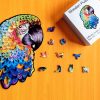 Papagáj - egyedi mintás fa puzzle