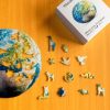 Föld bolygó - egyedi mintás fa puzzle