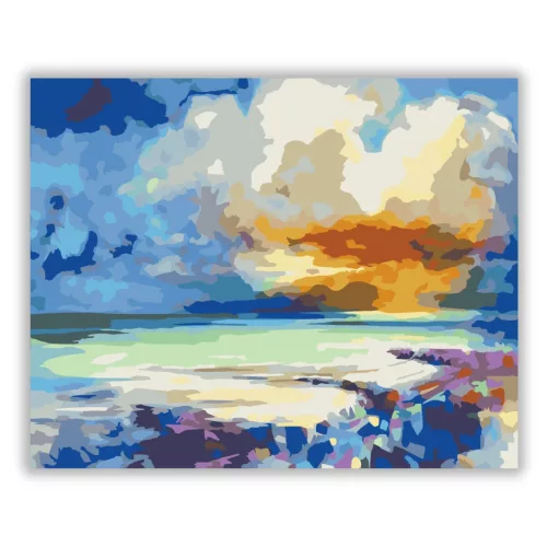 Aranyló Égbolt - számfestő készlet - Számfestő.hu - 40×50cm - Keret nélkül