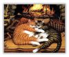 A Macskák Hangulatos Éjszakája - számfestő készlet