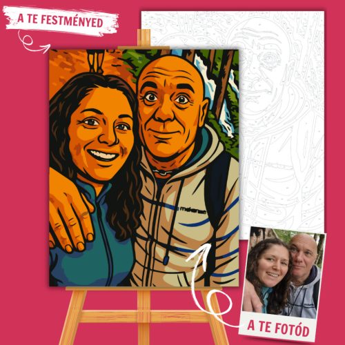 Számfestő portré - klasszikus képregény stílusban (Comic Book Art Stílus) - Számfestő.hu - 80×100cm - keret nélkül