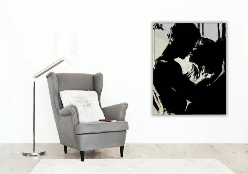 Csók - számfestő készlet - Számfestő.hu - 80×100cm - keret nélkül