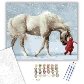 Téli séta - számfestő készlet - Számfestő.hu - 40×50cm - keret nélkül