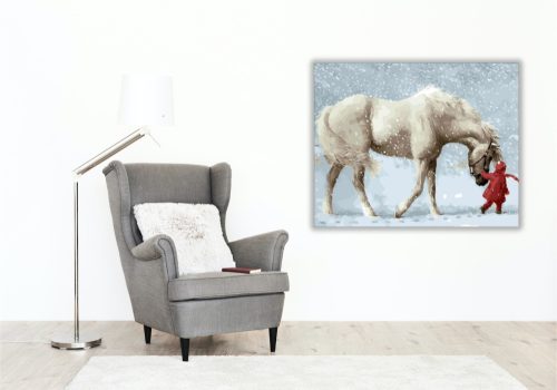 Téli séta - számfestő készlet - Számfestő.hu - 40×50cm - keretre feszítve