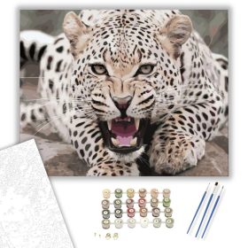 Jaguár - számfestő készlet - Számfestő.hu - 40×50cm - keret nélkül