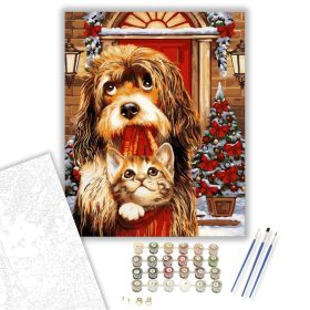 Zsákba macska - számfestő készlet - Számfestő.hu - 40×50cm - keret nélkül