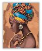 Afrikai nő - számfestő készlet