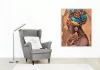 Afrikai nő - számfestő készlet - Számfestő.hu - 60×70cm - keretre feszítve