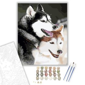 Huskyk - számfestő készlet - Számfestő.hu - 40×50cm - keret nélkül