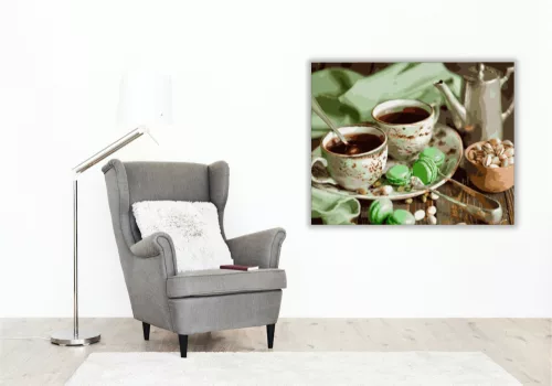 Hajnali kávé - számfestő készlet - Számfestő.hu - 60×70cm - keretre feszítve
