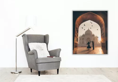 Taj Mahal - számfestő készlet - Számfestő.hu - 80×100cm - keret nélkül