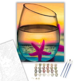 Tengericsillag - számfestő készlet - Számfestő.hu - 40×50cm - keret nélkül