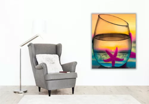 Tengericsillag - számfestő készlet - Számfestő.hu - 60×70cm - keret nélkül