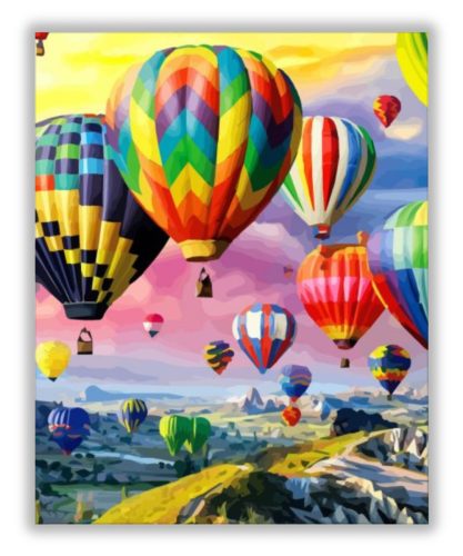 Hőlégballon fesztivál - számfestő készlet  - Számfestő.hu