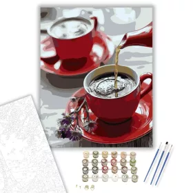 Tea délután - számfestő készlet - Számfestő.hu - 40×50cm - keret nélkül