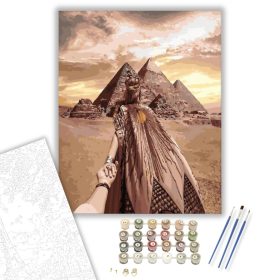 Piramisok - számfestő készlet - Számfestő.hu - 40×50cm - keret nélkül