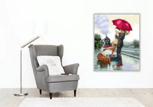 Búcsúzkodás - számfestő készlet - Számfestő.hu - 60×70cm - keretre feszítve