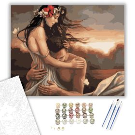 Őszinte szerelem - számfestő készlet - Számfestő.hu - 40×50cm - keret nélkül