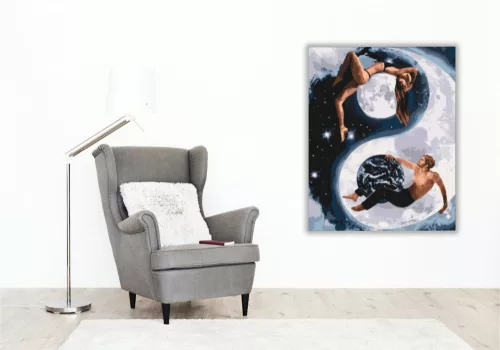 Az univerzum vonzása - számfestő készlet - Számfestő.hu - 40×50cm - keret nélkül