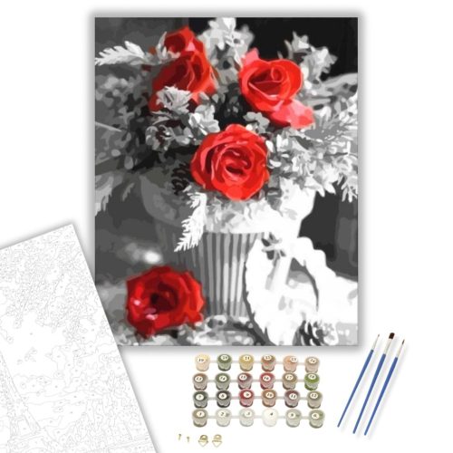 Fekete fehérben - számfestő készlet - Számfestő.hu - 60×70cm - keret nélkül