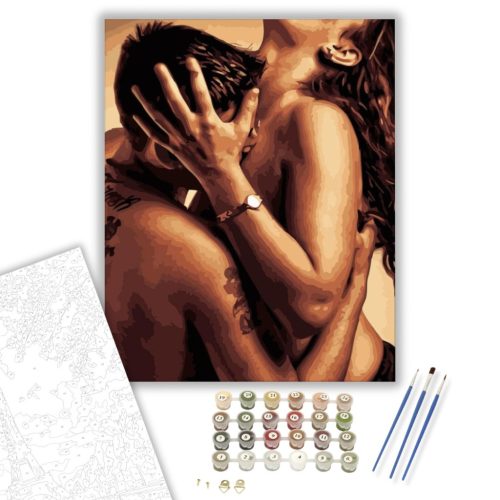 Szerelmes férfi - számfestő készlet - Számfestő.hu - 40×50cm - keret nélkül