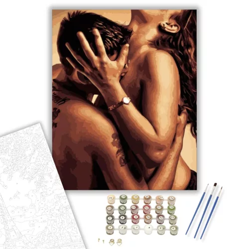 Szerelmes férfi - számfestő készlet - Számfestő.hu - 80×100cm - keret nélkül