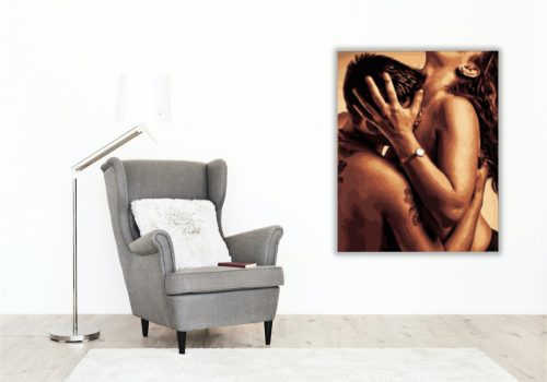 Szerelmes férfi - számfestő készlet - Számfestő.hu - 40×50cm - keret nélkül