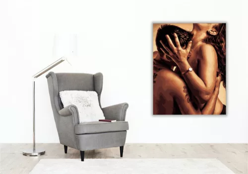 Szerelmes férfi - számfestő készlet - Számfestő.hu - 80×100cm - keret nélkül