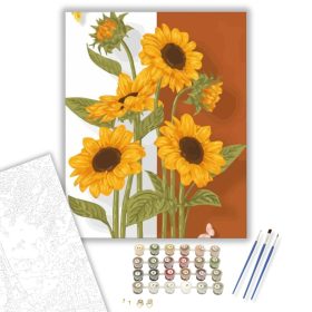 Napraforgó - számfestő készlet - Számfestő.hu - 40×50cm - keret nélkül