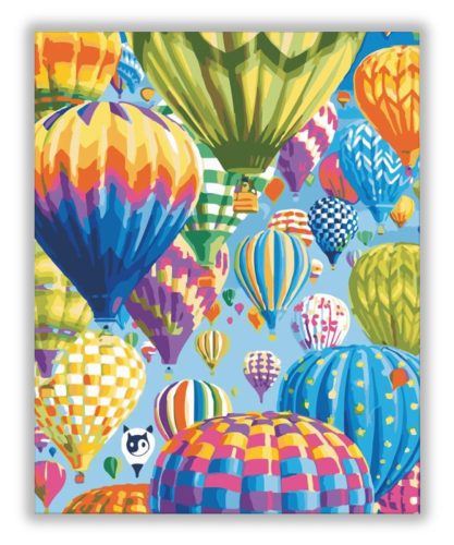 Csodaszép hőlégballonok - számfestő készlet