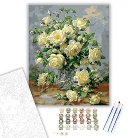 Csodálatos rózsa - számfestő készlet - Számfestő.hu - 40×50cm - keret nélkül