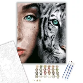 Zöld szeműek - számfestő készlet - Számfestő.hu - 40×50cm - keret nélkül