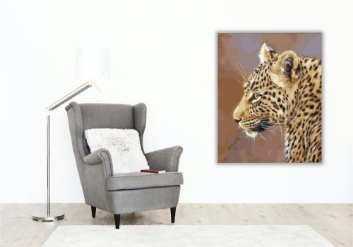 Párduc - számfestő készlet - Számfestő.hu - 40×50cm - keret nélkül