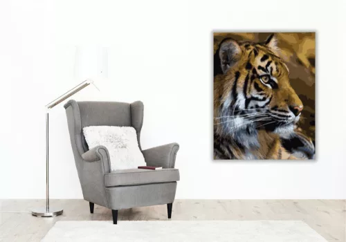 Tigris - számfestő készlet - Számfestő.hu - 40×50cm - keret nélkül