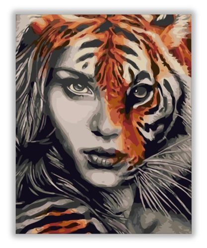 Tigris lány - számfestő készlet