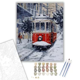 Havas villamos - számfestő készlet - Számfestő.hu - 40×50cm - keret nélkül