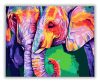 Színes elefántok - számfestő készlet