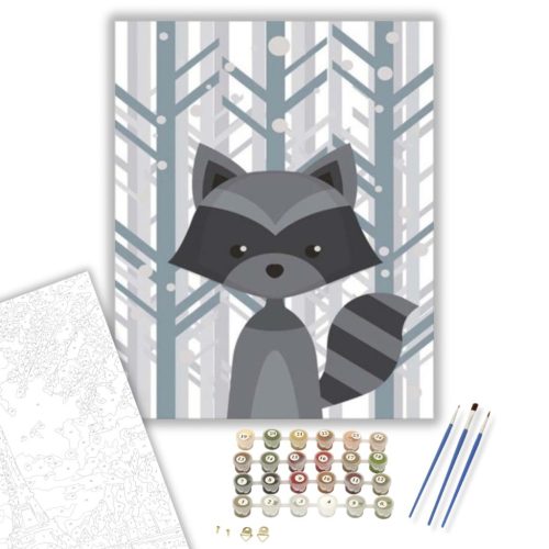 Mosómaci - számfestő készlet - Számfestő.hu - 40×50cm - keret nélkül