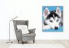 Husky kölyök - számfestő készlet - Számfestő.hu