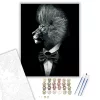 Oroszlán Úr - számfestő készlet - Számfestő.hu - 80×100cm - keret nélkül