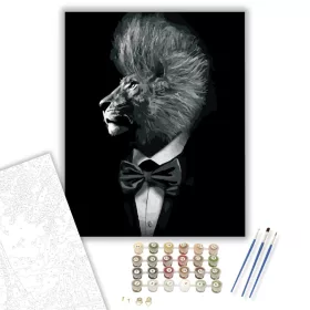 Oroszlán Úr - számfestő készlet - Számfestő.hu - 40×50cm - keret nélkül