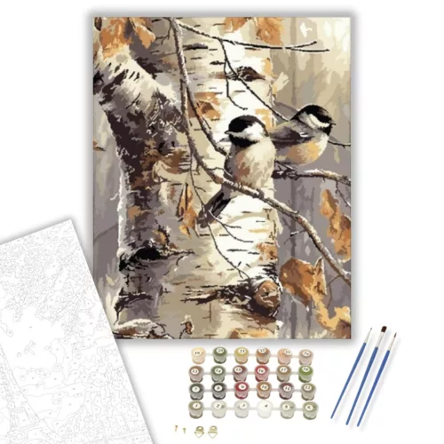 Csendélet a fán - számfestő készlet - Számfestő.hu - 80×100cm - keret nélkül