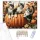 Kiscicák őszi tökök között - számfestő készlet - Számfestő.hu - 40×50cm - keretre feszítve