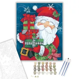 Télapó és ajándékai - számfestő készlet - Számfestő.hu - 40×50cm - keret nélkül