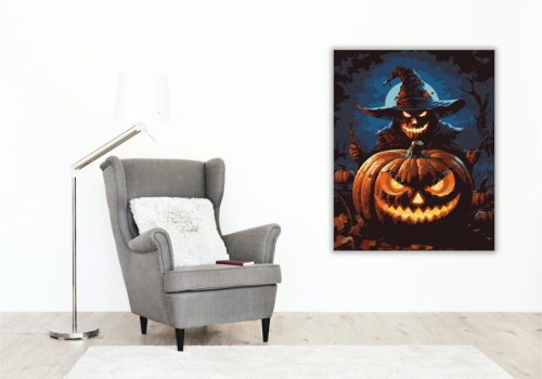 Rémes Halloween éj - számfestő készlet - Számfestő.hu - 50×60cm - keret nélkül