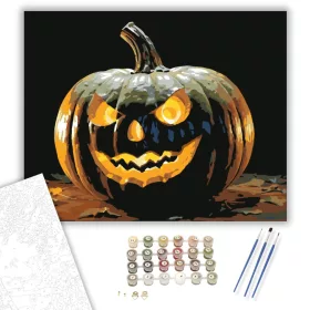 Kísérteties fények Halloween-kor - számfestő készlet - Számfestő.hu - 40×50cm - keret nélkül