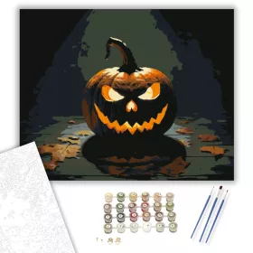 Füstös Halloween éj - számfestő készlet - Számfestő.hu - 40×50cm - keret nélkül