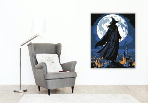 Boszorkány Holdfényben - számfestő készlet - Számfestő.hu - 80×100cm - keret nélkül